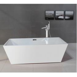 Vasca da bagno libera installazione centro stanza Modello "Quadra" NO PIANTANA